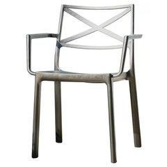 Садовый пластиковый стул Keter Metalix chair 247275 под чугун