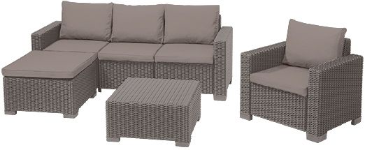 Комплект мебели для терассы Keter Moorea Set Unity 236030 капучино