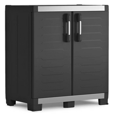 Багатофункціональна шафа пластикова Keter/Kis XL Garage Low Cabinet низька 003194 темно-сіра