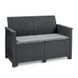 Комплект пластиковой садовой мебели Keter Emma 3 Seater Sofa Set 246145 графит