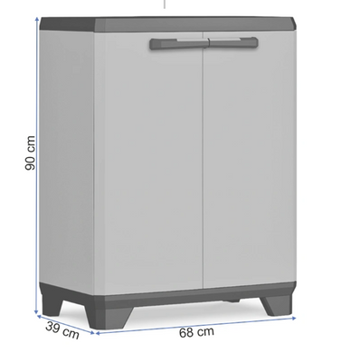 Многофункциональный шкаф пластиковый Keter/Kis Planet Cabinet низкий 003197 серый