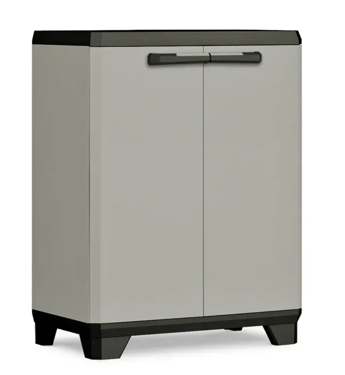Keter KIS Planet Cabinet Low сірий — компактна пластикова шафа для зберігання