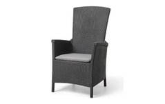 Садовое пластиковое раскладное кресло для сада Keter Vermont 222977 графит (238452)
