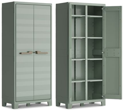 Багатофункціональна шафа пластикова Keter/Kis Planet Outdoor Multispace Cabinet висока 250145 зелена