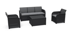 Набір садових меблів Keter Rosalie 3S 5 Seater Set With Storage Table 249582 графіт