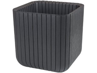 Горщик для квітів пластиковий Keter Cube Planter L 230225 графіт